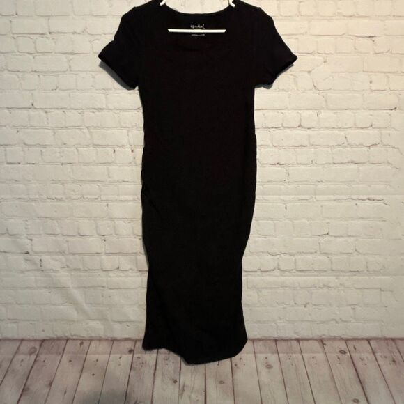 Isabel Maternity by Ingrid & Isabel Black Ruched Dress – Size XS (NWOT) 🖤✨ - Picture 1 of 2